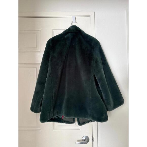Kate Spade Plush Faux Fur Jacket Green - Picture 5 of 5